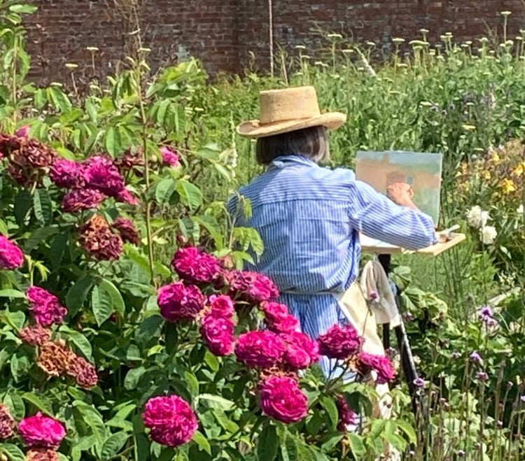A workshop with Mary Elliott in the garden at Wildegoose Nursery