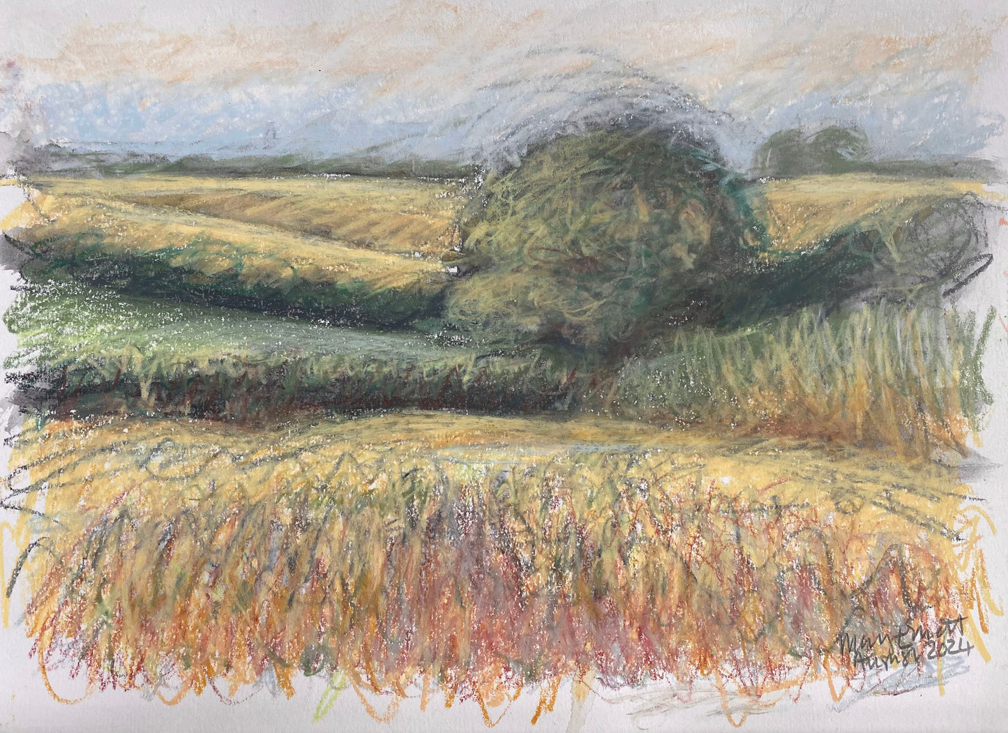 Sitting in Barley Field