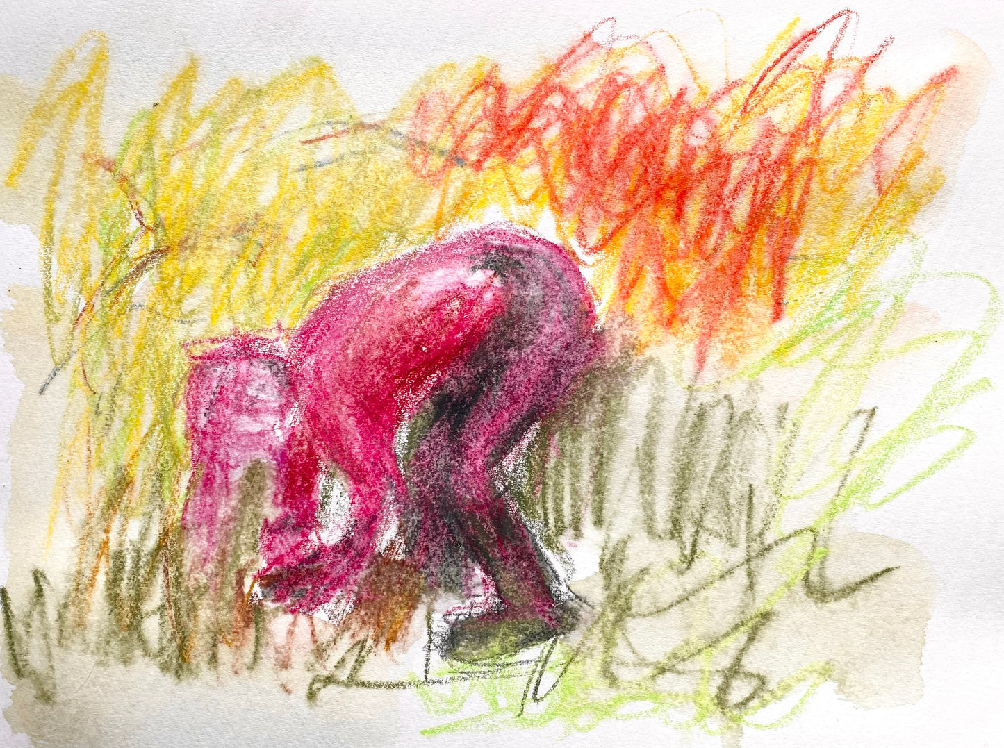 Maria weeding - sketch