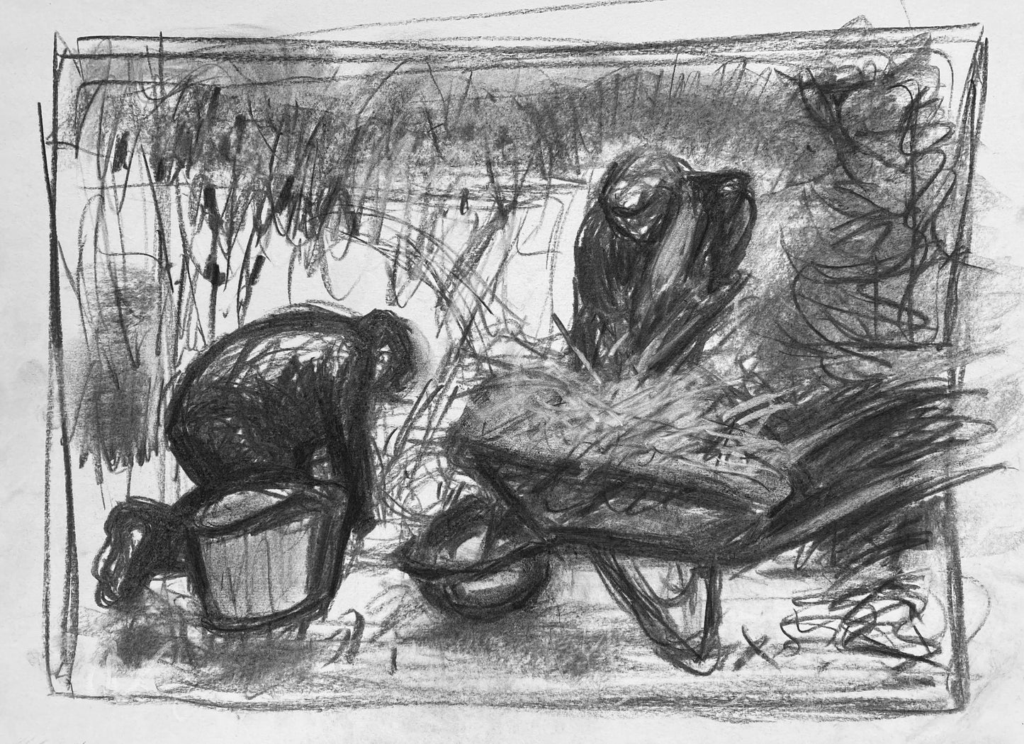 Maria and Dan - charcoal