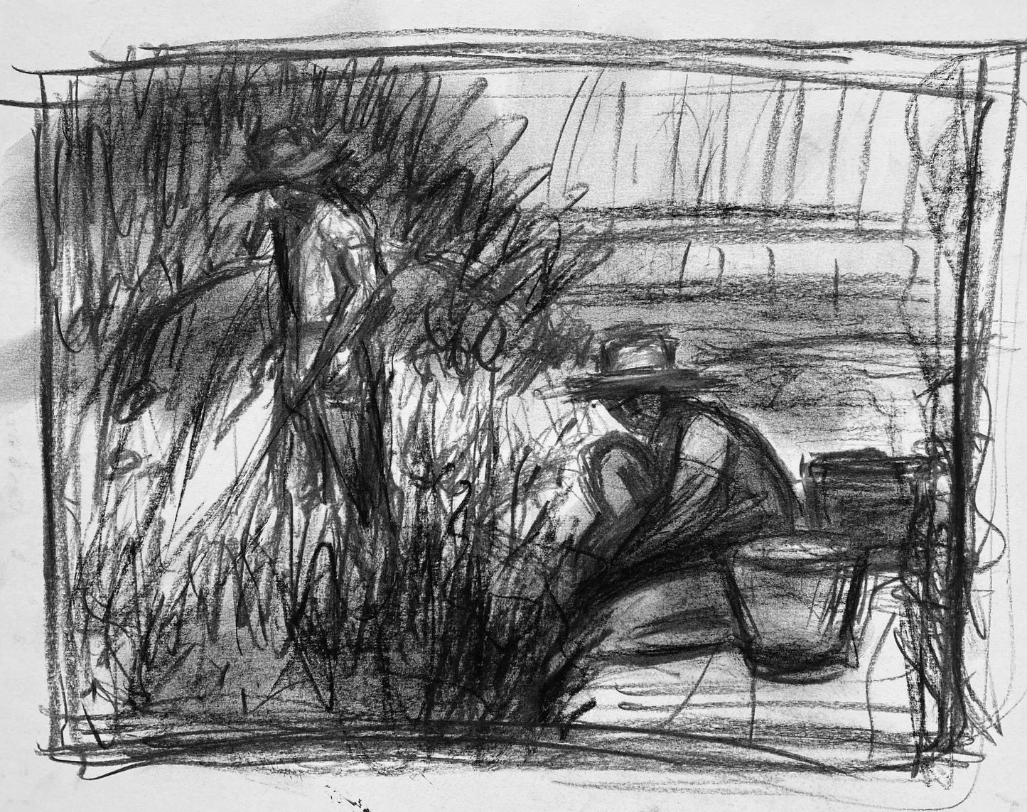 Rob and Sarah - charcoal